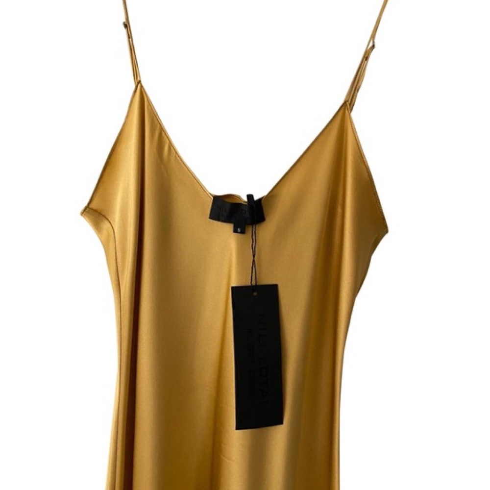 Nili Lotan Gold Cami Dress